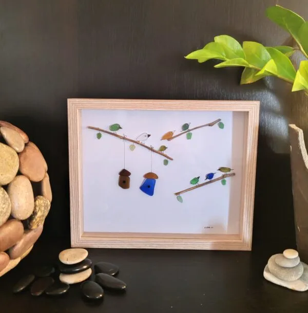 Cadre avec des Verres de Mer